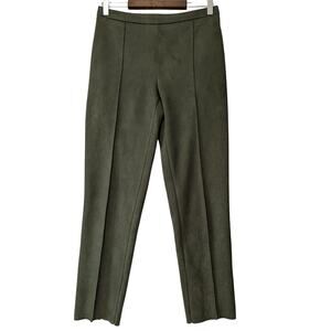 Vince Camuto Faux Suede Pants Womens Size Small Pine Forest‎ Green Pull-On Seam